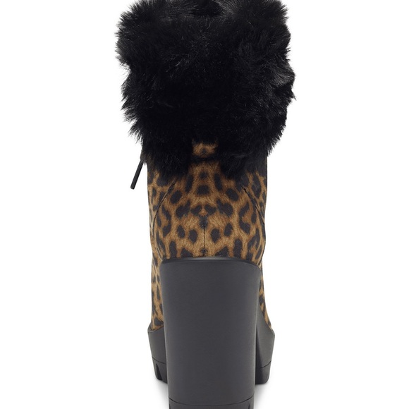 Jessica Simpson Womens Mikah Hiker Booties Leopard Light Beige Natural Size 8M - Picture 4 of 9